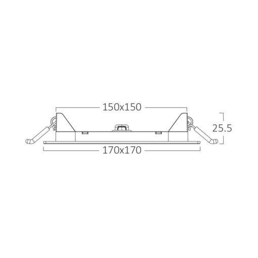 Φωτιστικό πάνελ SQR 12W 1120lm 3CCT IP40 Braytron – BP02-61280