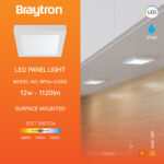 BRY-SMD-SRP-12W-SQR-WHT-3CCT-LED PANEL Braytron – BP04-61280