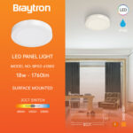 Φωτιστικό Led Panel RDN 18W CCT Λευκό Εξωτερικό Braytron – BP03-61880