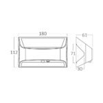 Φωτιστικό led solaris 6w 6500k IP54 λευκό Braytron – BG36-00140