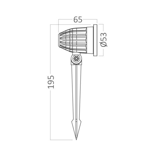BRY-SPOTLUX-PLS-7W-BLC-GREEN-IP65-LED SPIKE LIGHT Braytron – BT25-00251