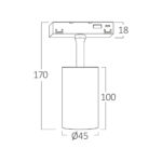 Φωτιστικό Led Linear Μαγνητικής Ράγας 10W 3CCT Μαύρο Braytron – BD61-00281