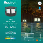 Φωτιστικό 15w IP65 1450lm CCT Braytron – BG38-01481