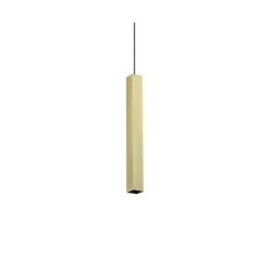 Ideal Lux Look SP1 Square D40 H400 Brass – Κρεμαστό Φωτιστικό 1xGU10
