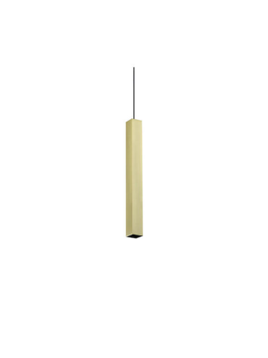 Ideal Lux Look SP1 Square D40 H400 Brass – Κρεμαστό Φωτιστικό 1xGU10