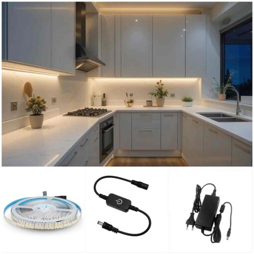 Σετ 5m Ταινίας LED 15W για Πάγκο Κουζίνας με Dimmer Αφής