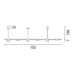 ΦΩΤΙΣΤΙΚΟ ΚΡΕΜΑΣΤΟ 6ΦΩΤΟ LED 45W 153X150 ΜΑΥΡΟ ARTE ILLUMINA EUROLAMP – 144-10014