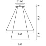 ΦΩΤΙΣΤΙΚΟ ΚΡΕΜΑΣΤΟ ΣΤΡΟΓΓΥΛΟ LED 37W Φ40XΦ60X110 ΛΕΥΚΟ ARTE ILLUMINA DOPPIA EUROLAMP – 144-15004