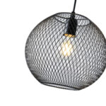 ΦΩΤΙΣΤΙΚΟ ΚΡΕΜΑΣΤΟ ΜΕΤΑΛΛΟ ΜΟΝΟΦΩΤΟ 1XE27 Max 15W Φ350X1360mm ΜΑΥΡΟ ARTE ILLUMINA MESH EUROLAMP – 144-46011