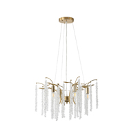 ΦΩΤΙΣΤΙΚΟ ΚΡΕΜΑΣΤΟ ΜΕΤΑΛΛΟ-ΓΥΑΛΙ 6ΦΩΤΟ 6XE14 MAX 8W Φ590X568mm ΧΡΥΣΟ ΔΙΑΦΑΝΕΣ ARTE ILLUMINA DYNASTY EUROLAMP – 144-47005