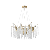 ΦΩΤΙΣΤΙΚΟ ΚΡΕΜΑΣΤΟ ΜΕΤΑΛΛΟ-ΓΥΑΛΙ 8ΦΩΤΟ 8XE14 MAX 8W Φ740X607mm ΧΡΥΣΟ ΔΙΑΦΑΝΕΣ ARTE ILLUMINA DYNASTY EUROLAMP – 144-47006