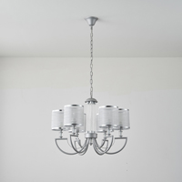 ΦΩΤΙΣΤΙΚΟ ΚΡΕΜΑΣΤΟ ΜΕΤΑΛΛΟ-ΥΦΑΣΜΑ 6ΦΩΤΟ 6XE14 ΜΑΧ 8W Φ630X1150mm ΑΣΗΜΙ ARTE ILLUMINA NOBLE EUROLAMP – 144-47019