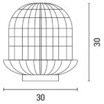 ΠΟΡΤΑΤΙΦ E27 ΒΑΣΗ ΞΥΛΟ&RATTAN Φ29X30 ΜΠΕΖ ARTE ILLUMINA EUROLAMP – 144-78002