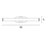 ΦΩΤΙΣΤΙΚΟ ΜΠΑΝΙΟΥ ΠΛΑΣΤΙΚΟ LED 6W 480Lm 4000Κ 400X130X60mm ΑΣΗΜΙ ARTE ILLUMINA NERO EUROLAMP – 144-80502