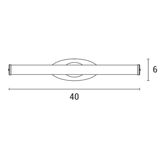 ΦΩΤΙΣΤΙΚΟ ΜΠΑΝΙΟΥ ΠΛΑΣΤΙΚΟ LED 6W 480Lm 4000Κ 400X130X60mm ΑΣΗΜΙ ARTE ILLUMINA NERO EUROLAMP – 144-80502