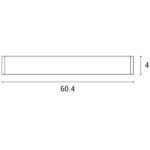 ΦΩΤΙΣΤΙΚΟ ΜΠΑΝΙΟΥ ΑΛΟΥΜΙΝΙΟ-ΠΛΑΣΤΙΚΟ LED 16W 1350Lm 4000K 604X60X75 IP44 ΑΣΗΜΙ ΜΑΤ ARTE ILLUMINA IRON EUROLAMP – 145-21106