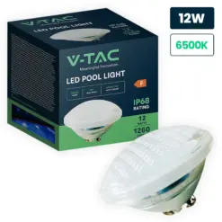 V-TAC 217559 LED Λάμπα Πισίνας PAR56 12W 1260lm Ψυχρό Λευκό 6500Κ με Τηλεχειρστήριο IP68 12V