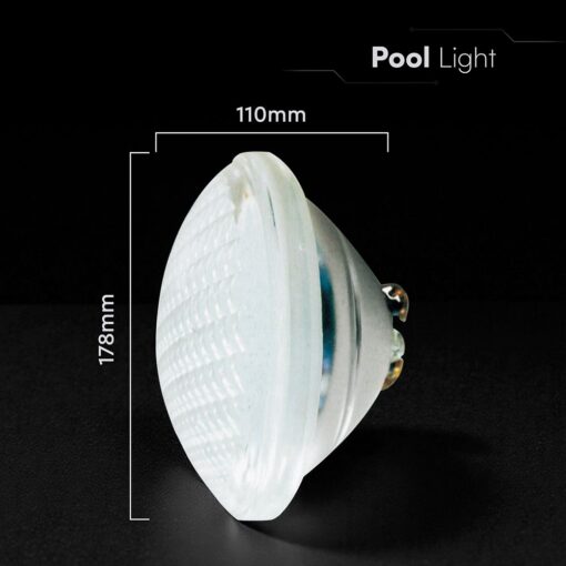 V-TAC 217562 LED Λάμπα Πισίνας PAR56 12W 1260lm V-TAC Πολύχρωμη RGB με Τηλεχειρστήριο IP68 12V