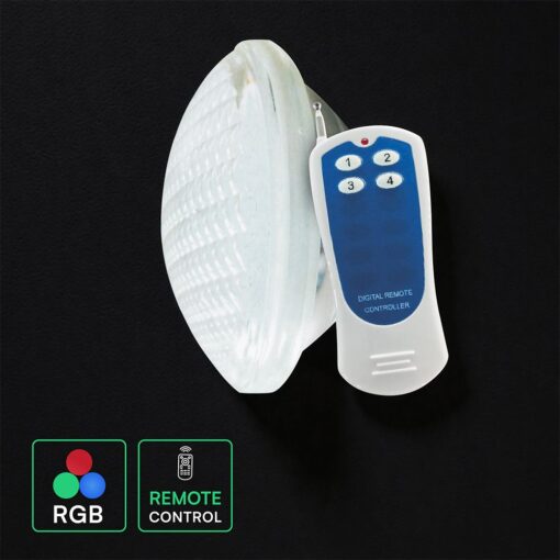 V-TAC 217562 LED Λάμπα Πισίνας PAR56 12W 1260lm V-TAC Πολύχρωμη RGB με Τηλεχειρστήριο IP68 12V