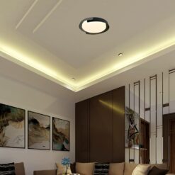 V-TAC 24185VT LED Πλαφονίερα Οροφής Στρογγυλή Φ500 48W 5760lm Dimmable CCT με Τηλεχειριστήριο σε Μαύρο + Γκρι