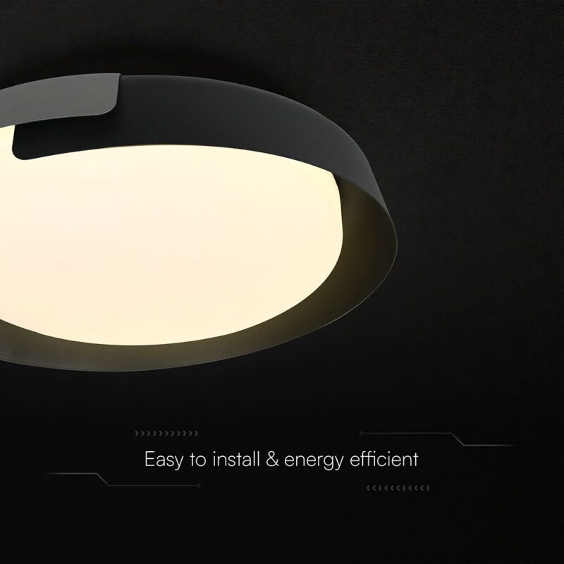 V-TAC 24185VT LED Πλαφονίερα Οροφής Στρογγυλή Φ500 48W 5760lm Dimmable CCT με Τηλεχειριστήριο σε Μαύρο + Γκρι