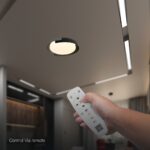 V-TAC 24185VT LED Πλαφονίερα Οροφής Στρογγυλή Φ500 48W 5760lm Dimmable CCT με Τηλεχειριστήριο σε Μαύρο + Γκρι