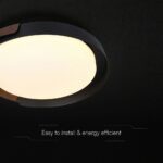 V-TAC 24186VT LED Πλαφονίερα Οροφής Μαύρη+Καφέ Στρογγυλή Φ500 48W 5760lm Dimmable CCT με Τηλεχειριστήριο