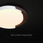 V-TAC 24187VT LED Πλαφονίερα Οροφής Λευκό+Καφέ Στρογγυλή Φ500 48W 5760lm Dimmable CCT με Τηλεχειριστήριο