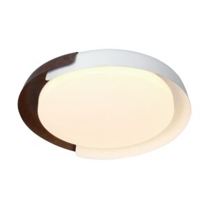 V-TAC 24187VT LED Πλαφονίερα Οροφής Λευκό+Καφέ Στρογγυλή Φ500 48W 5760lm Dimmable CCT με Τηλεχειριστήριο