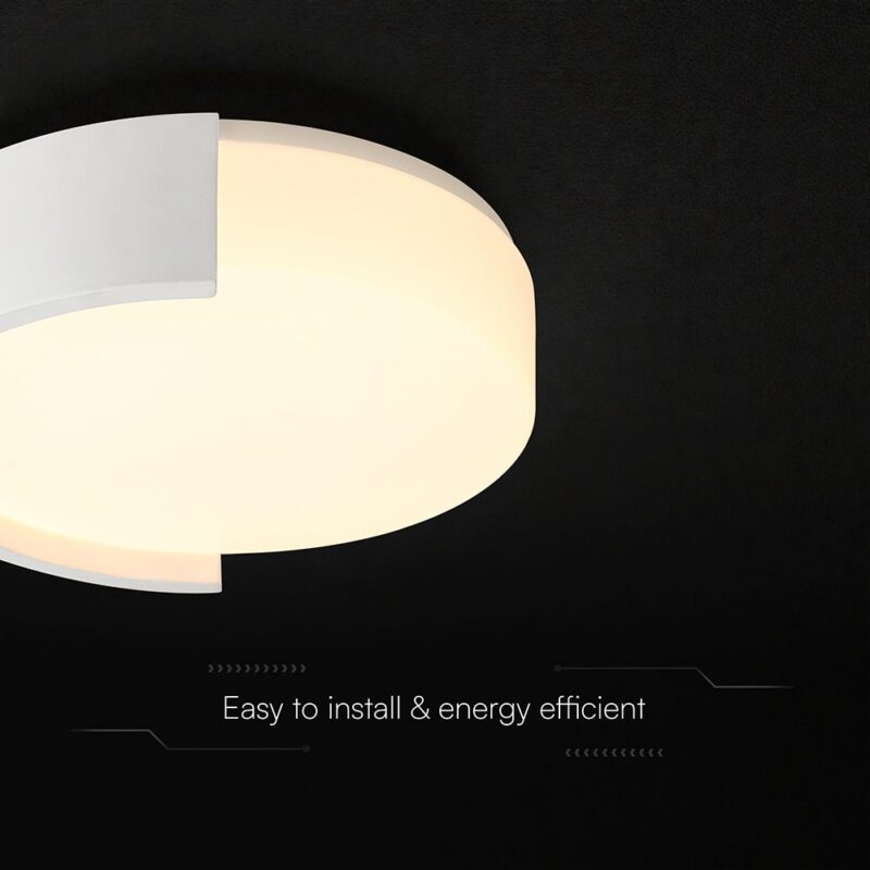 V-TAC 24189VT LED Πλαφονίερα Οροφής Λευκή Στρογγυλή Φ450 48W 5760lm Dimmable CCT με Τηλεχειριστήριο