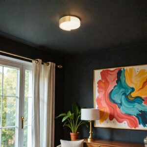 V-TAC 24190 48W LED Decorative Ceiling Lamp (D450*H120mm) 3in1 Remote Control Dimmable Gold