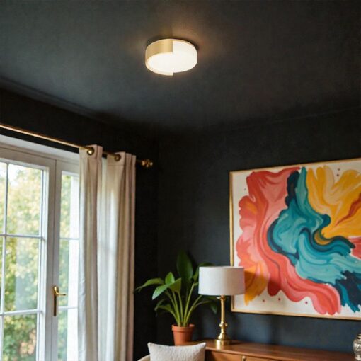 V-TAC 24190 48W LED Decorative Ceiling Lamp (D450*H120mm) 3in1 Remote Control Dimmable Gold