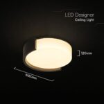 V-TAC 24191VT LED Πλαφονίερα Οροφής Μαύρη Στρογγυλή Φ550 63W 7200lm Dimmable CCT με Τηλεχειριστήριο