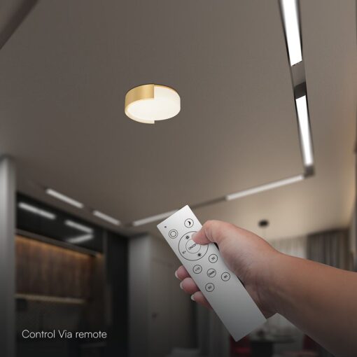 V-TAC 24193VT LED Πλαφονίερα Οροφής Χρυσή Στρογγυλή Φ550 63W 7200lm Dimmable CCT με Τηλεχειριστήριο
