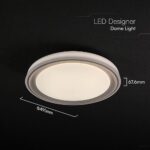 V-TAC 24194VT LED Πλαφονίερα Οροφής Καφέ Στρογγυλή Φ500 30W/60W 6000lm Dimmable CCT με Τηλεχειριστήριο
