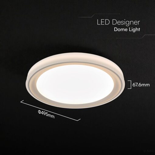 V-TAC 24195 LED Designer Domelight 30W/60W/30W Remote Contron 3in1 Dimmable Golden Cover