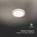 V-TAC 24195 LED Designer Domelight 30W/60W/30W Remote Contron 3in1 Dimmable Golden Cover