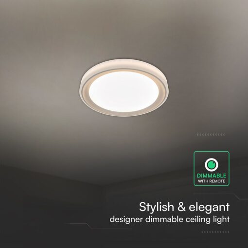 V-TAC 24195 LED Designer Domelight 30W/60W/30W Remote Contron 3in1 Dimmable Golden Cover