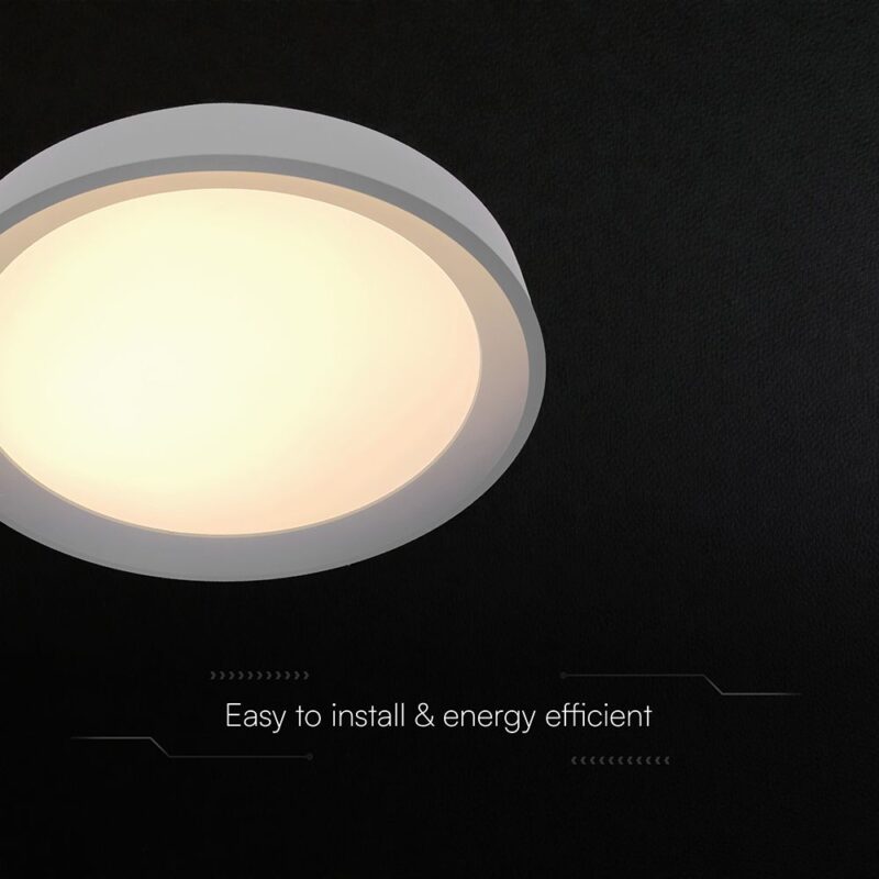 V-TAC 24197 LED Designer Domelight 30W/60W/30W Remote Contron 3in1 Dimmable Black Cover