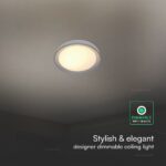 V-TAC 24197 LED Designer Domelight 30W/60W/30W Remote Contron 3in1 Dimmable Black Cover