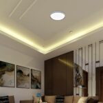 V-TAC 24198VT LED Πλαφονίερα Οροφής Στρογγυλή Φ480 30W/60W 6000lm Dimmable CCT με Τηλεχειριστήριο Σκούρο Καφέ