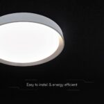V-TAC 24198VT LED Πλαφονίερα Οροφής Στρογγυλή Φ480 30W/60W 6000lm Dimmable CCT με Τηλεχειριστήριο Σκούρο Καφέ