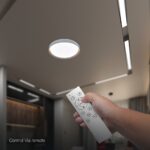 V-TAC 24198VT LED Πλαφονίερα Οροφής Στρογγυλή Φ480 30W/60W 6000lm Dimmable CCT με Τηλεχειριστήριο Σκούρο Καφέ