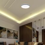 V-TAC 24201 LED Πλαφονίερα Οροφής Στρογγυλή Φ500 30W/60W 6000lm Dimmable CCT με Τηλεχειριστήριο Γκρι Απόχρωση Ξύλου