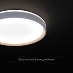 V-TAC 24201 LED Πλαφονίερα Οροφής Στρογγυλή Φ500 30W/60W 6000lm Dimmable CCT με Τηλεχειριστήριο Γκρι Απόχρωση Ξύλου