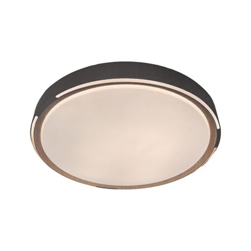 V-TAC 24205 LED Πλαφονίερα Οροφής Στρογγυλή Φ500 30W/60W 6000lm Dimmable CCT με Τηλεχειριστήριο σε Απόχρωση Σκούρου Ξύλου