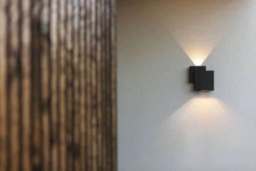 RIALTO Wall Up & Down Matt Black 3000K (Warm White) Architectural Modern Directed Light Lutec – 1-T5287901012
