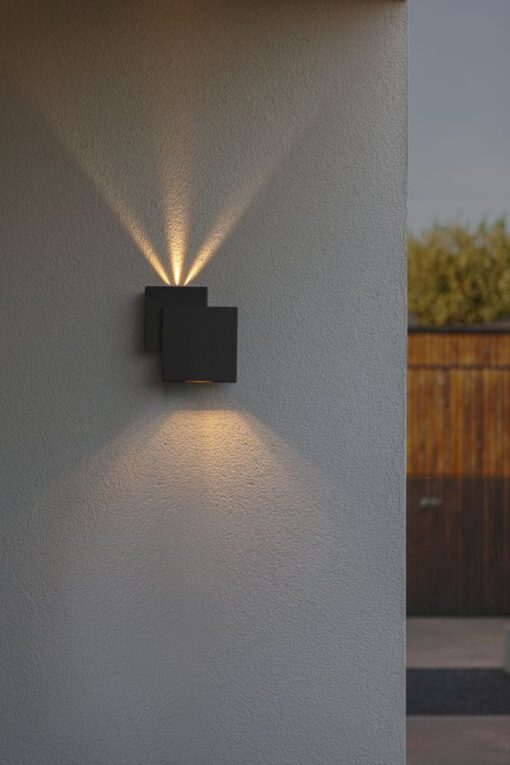 RIALTO Wall Up & Down Matt Black 3000K (Warm White) Architectural Modern Directed Light Lutec – 1-T5287901012