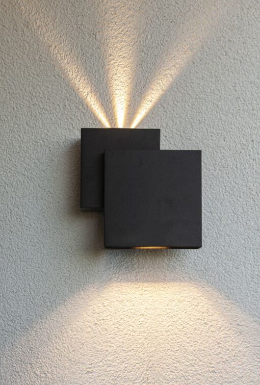 RIALTO Wall Up & Down Matt Black 3000K (Warm White) Architectural Modern Directed Light Lutec – 1-T5287901012