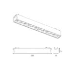 Sun Light ΦΩΤΙΣΤΙΚΑ-ΓΡΑΜΜΙΚΑ-ΜΑΓΝΗΤΙΚΗΣ ΡΑΓΑΣ-48V-ΜΑΥΡΟ ΧΡΩΜΑ-ARION-12G-W